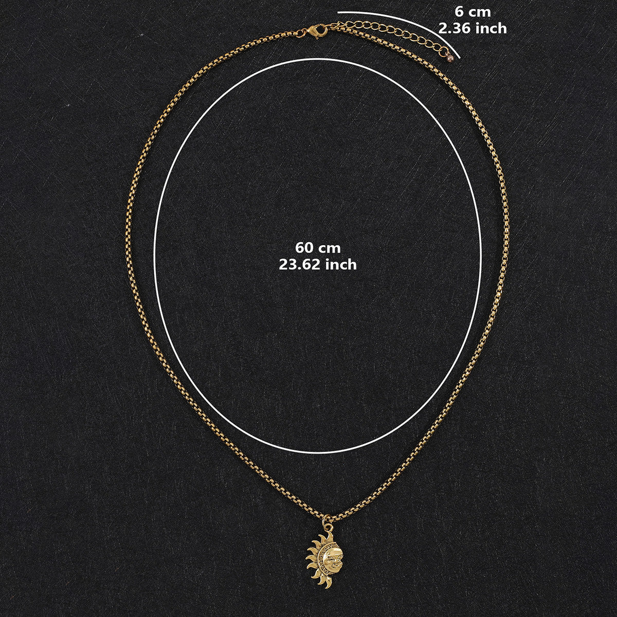 "Sun And Moon" - Asymmetric Titanium Steel Couple's Necklace