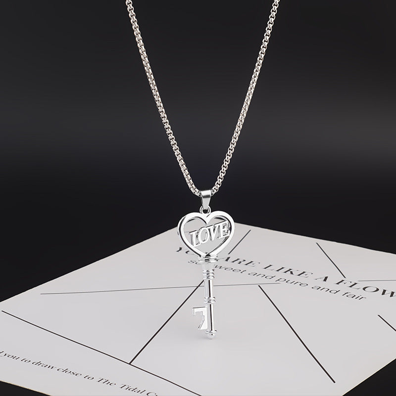 "Sweetheart Key" - Stainless Steel Necklace