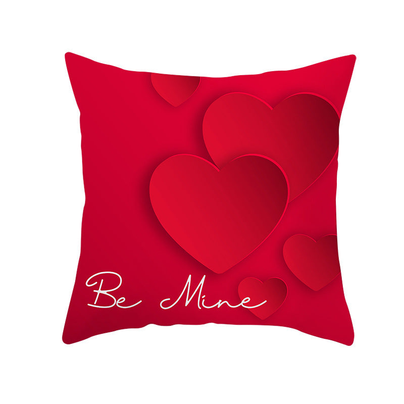 Valentine's Day Graphic Print Pillowcase