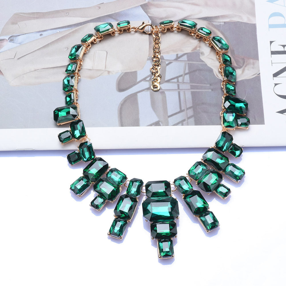 "Luxurious" -  Big Gem Statement Necklace