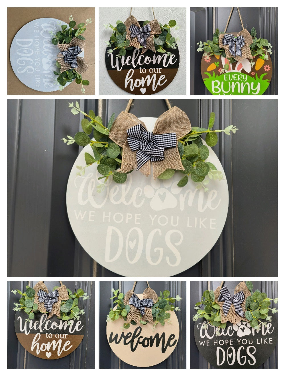Wooden Christmas Doorplate Decorations