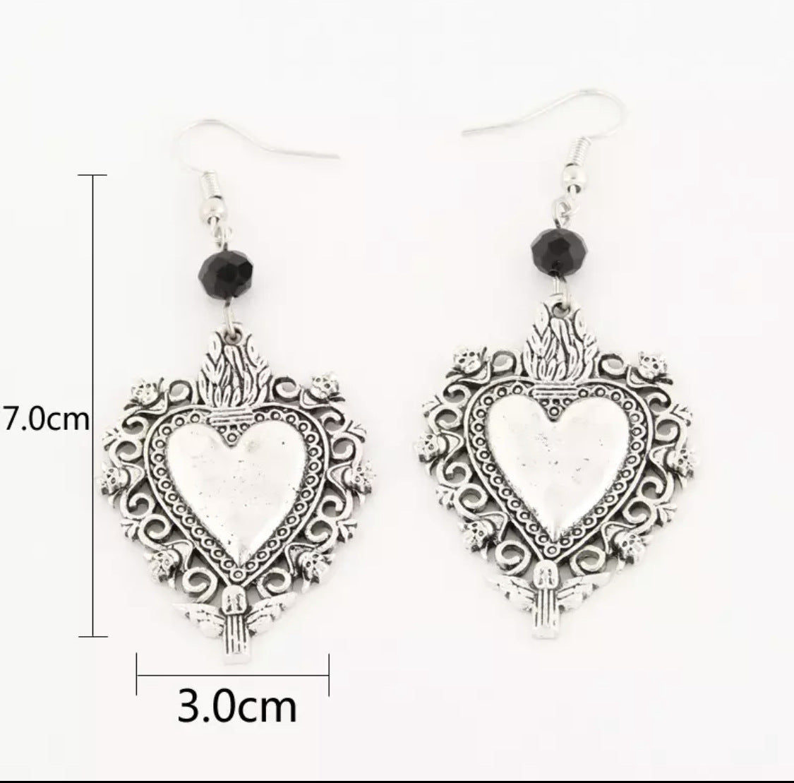 Retro Punk Love Style Earrings