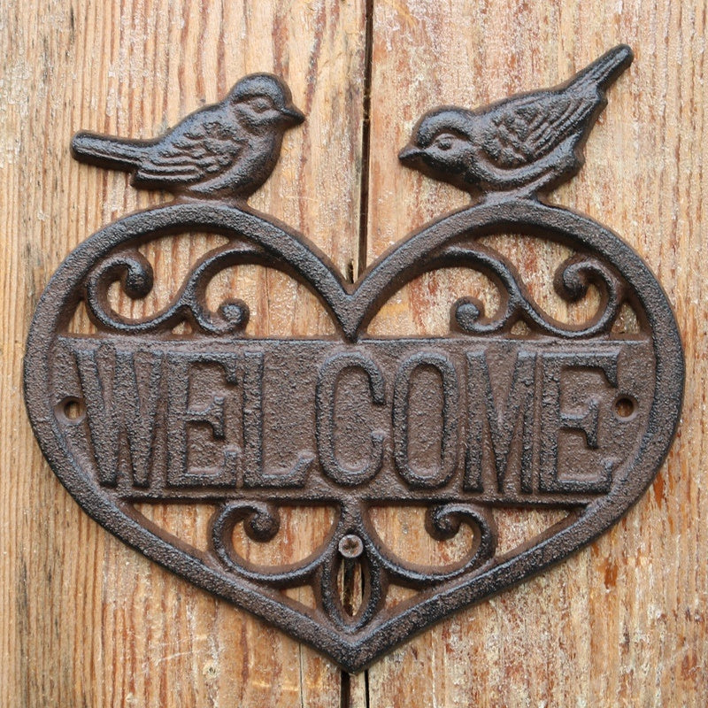 "Welcome" - Retro Door Plates