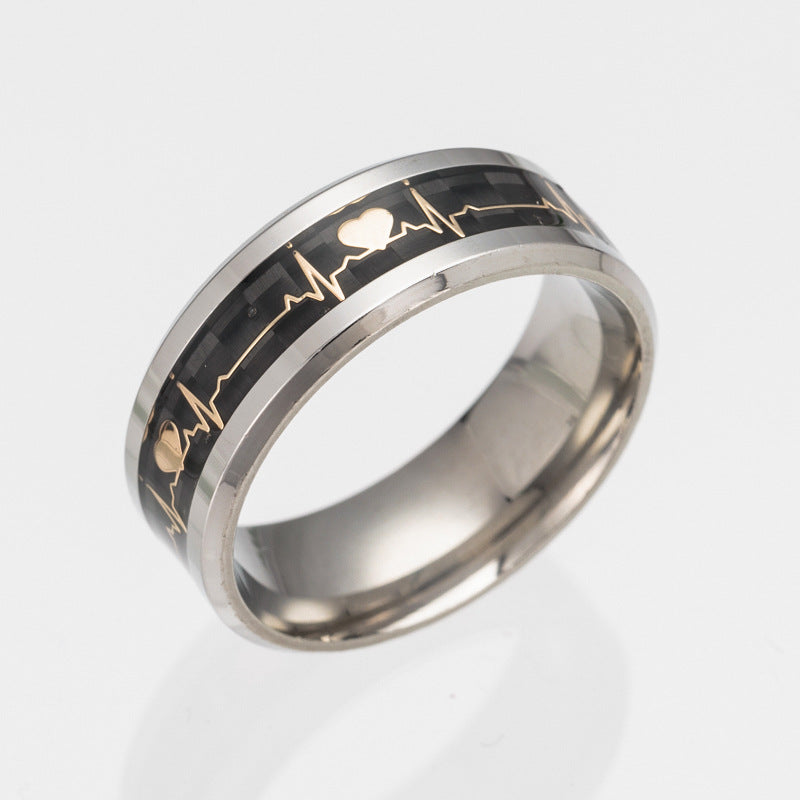 ECG Carbon Fiber Ring for Couples