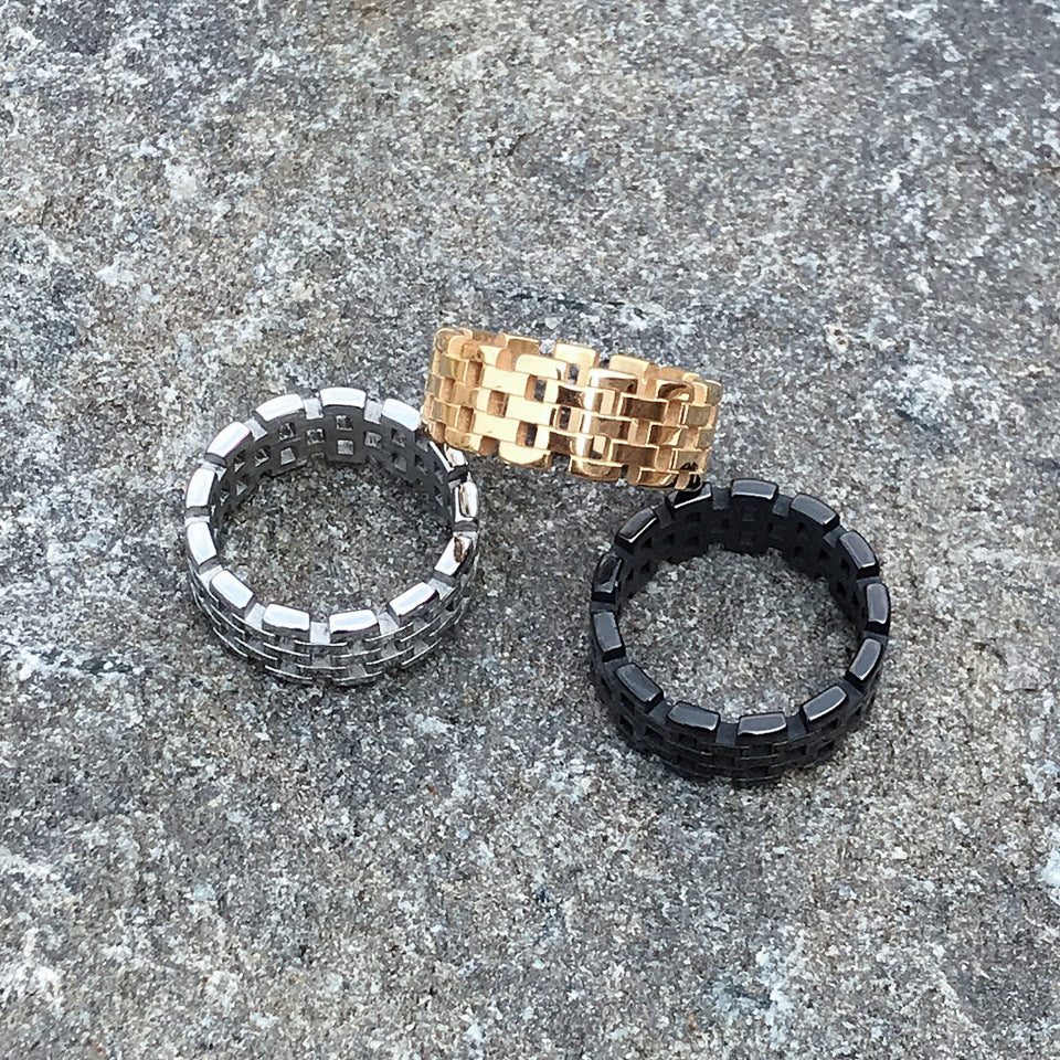 Hollow Titanium Steel Chain Ring