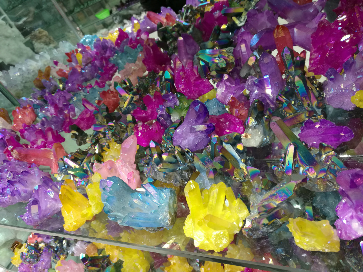 Pink Crystal Cluster Sculpture For Home Decor