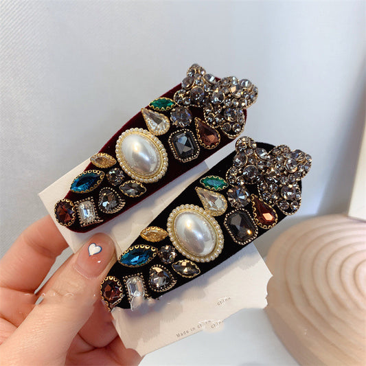 Velvet Vintage Baroque Pearl Hair Clip