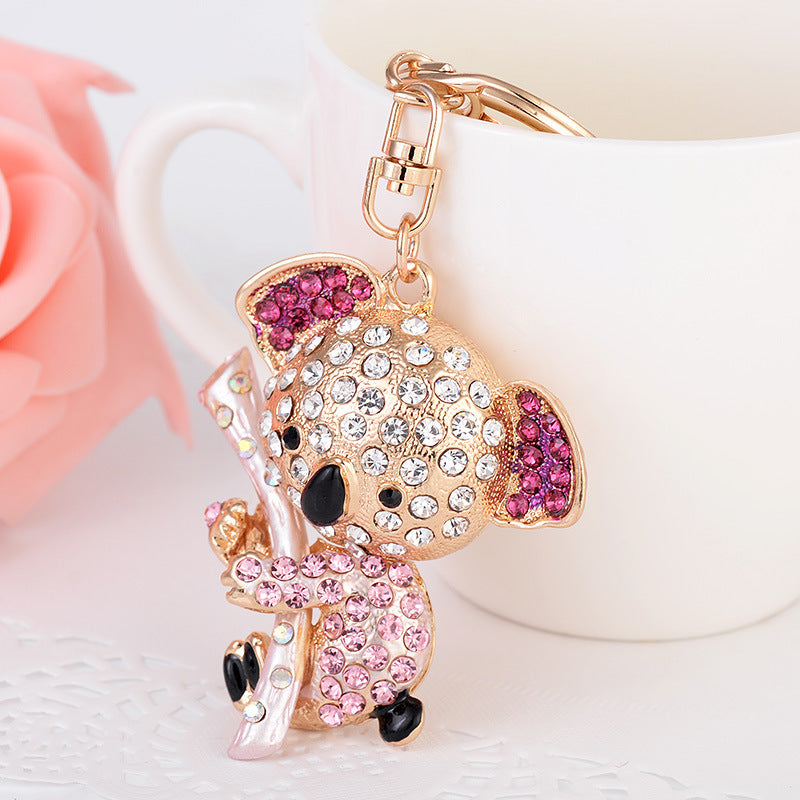 "I love Koala" - Diamond-embedded Koala Keychain