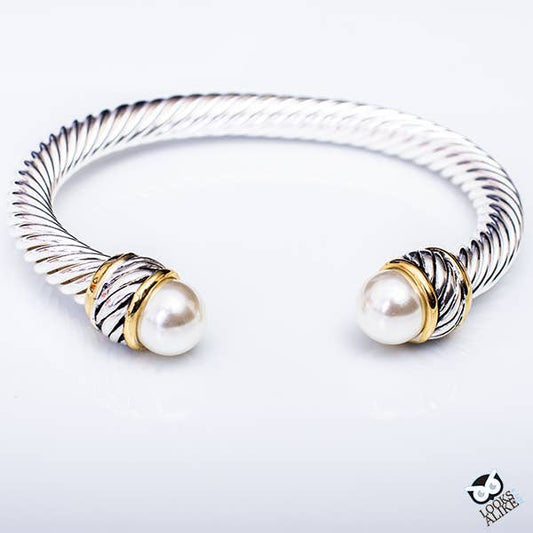 "Yes, Pearl" - Cable Bangle