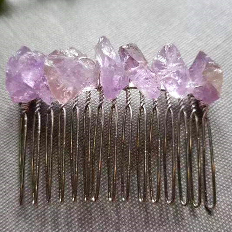 Natural Crystal Haircomb