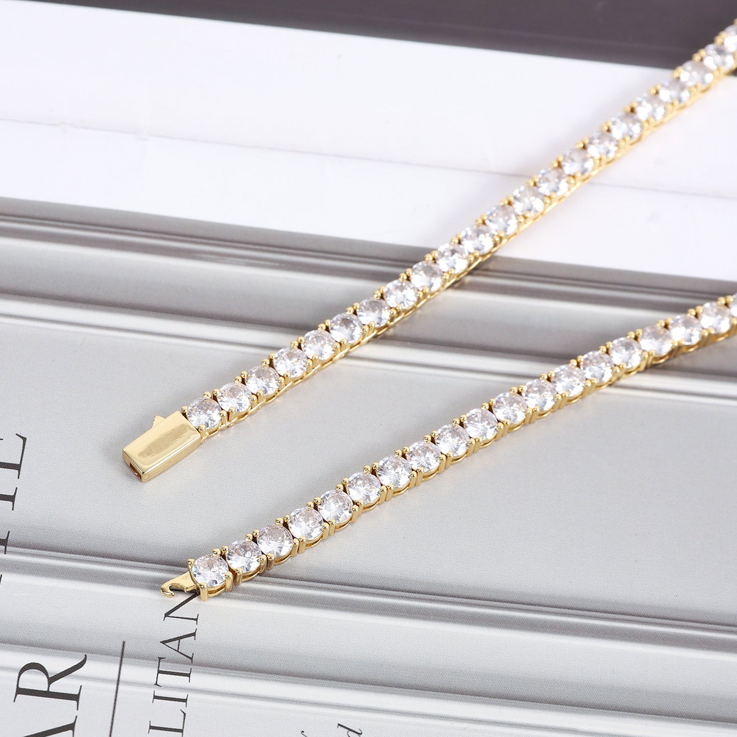 4mm Zircon Tennis Necklace for Women and Men