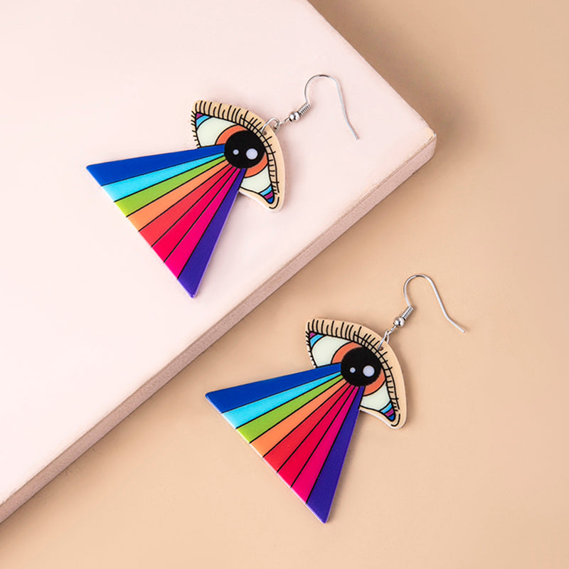 "Rainbow Tears" - Acrylic Pendant Earrings