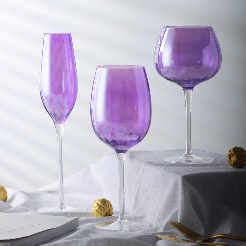 "Nordic Style Wine Glass" - New Purple Crystal Glass Goblet