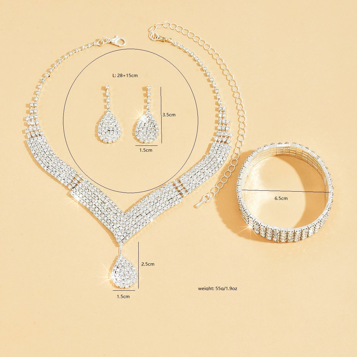 "Dazzling Darling" - Rhinestone Jewelry Set