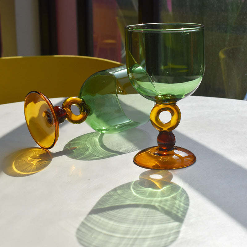 "Mint for Me" - Retro Beaded Goblet Borosilicate Glass