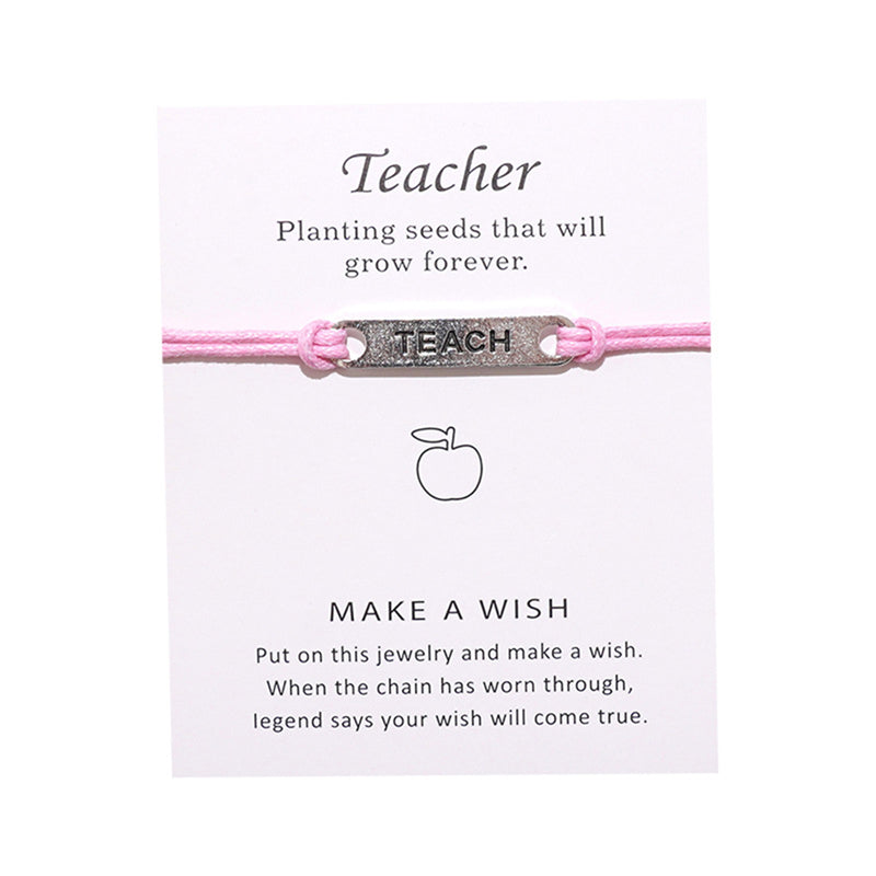 Teach Wish Card and Bracelet