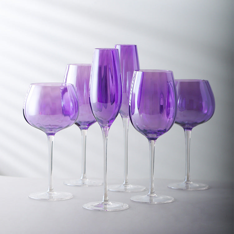 "Nordic Style Wine Glass" - New Purple Crystal Glass Goblet