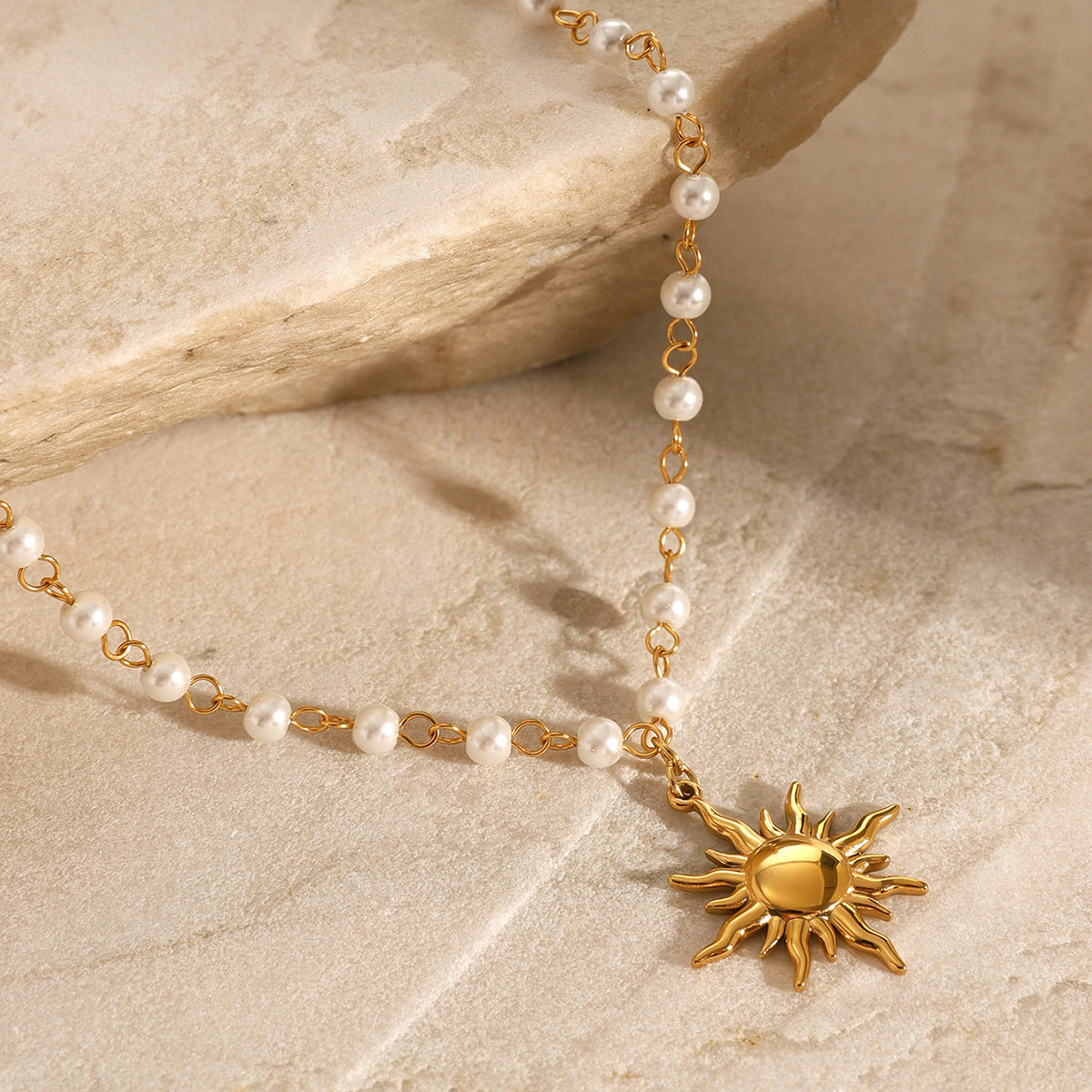 "Morning Sun" - Gold Pearl Bracelet