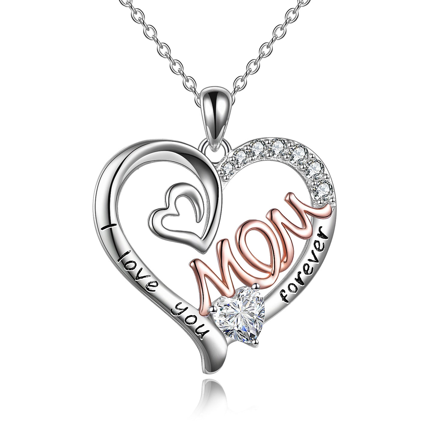"I Love You Forever Mom" - Sterling Silver Necklace