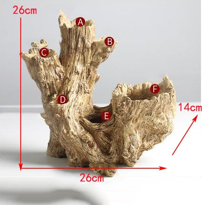 Tree Bark Flower Pots for Garden