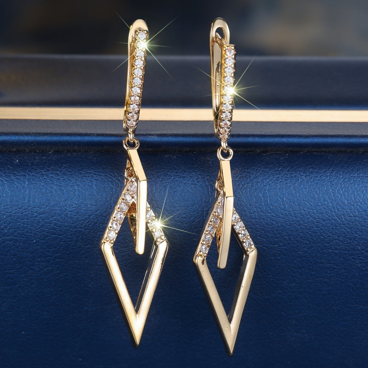 "Run this Town"- Diamond Dangle Earrings