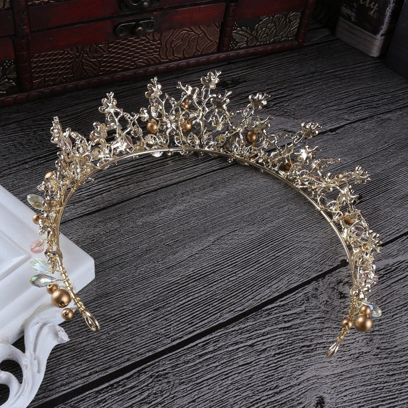 Handmade Alloy Bridal Tiara and Earrings