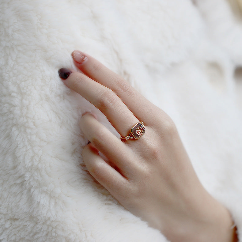 "Royal by Nature"-  Vintage Natural Gray Blue Light Labradorite Ring