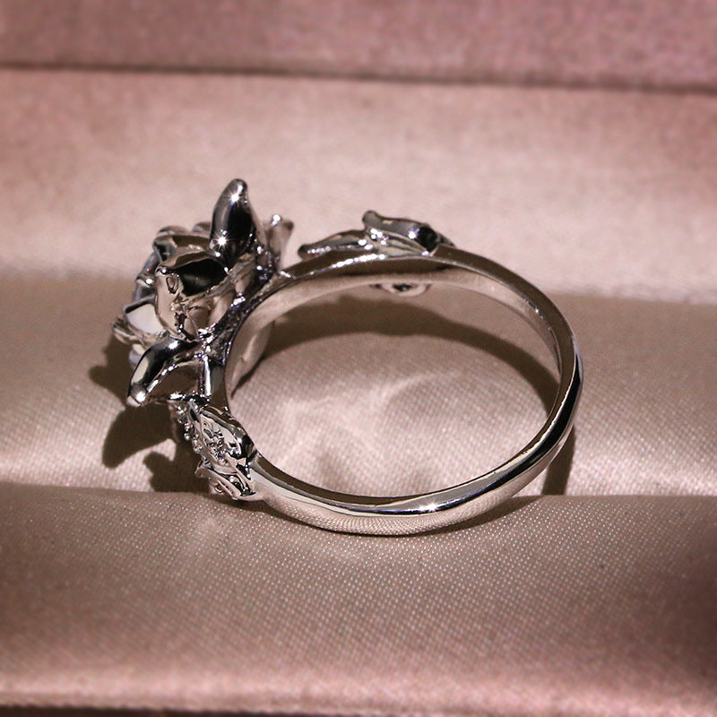 Brass Cutout Flower Ring