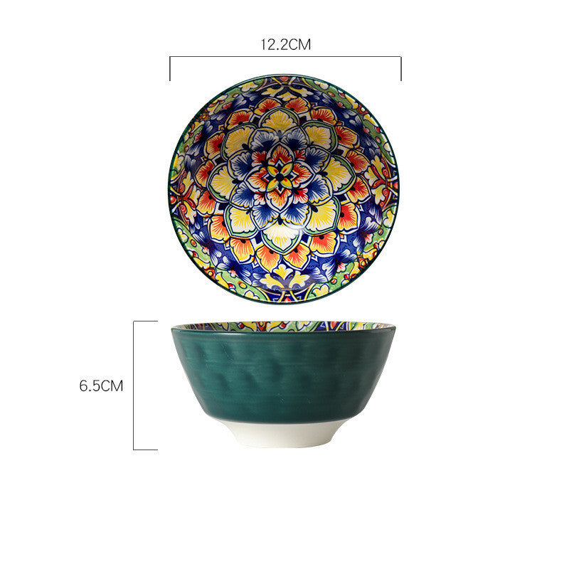 Bohemian Ceramic Rice Bowl