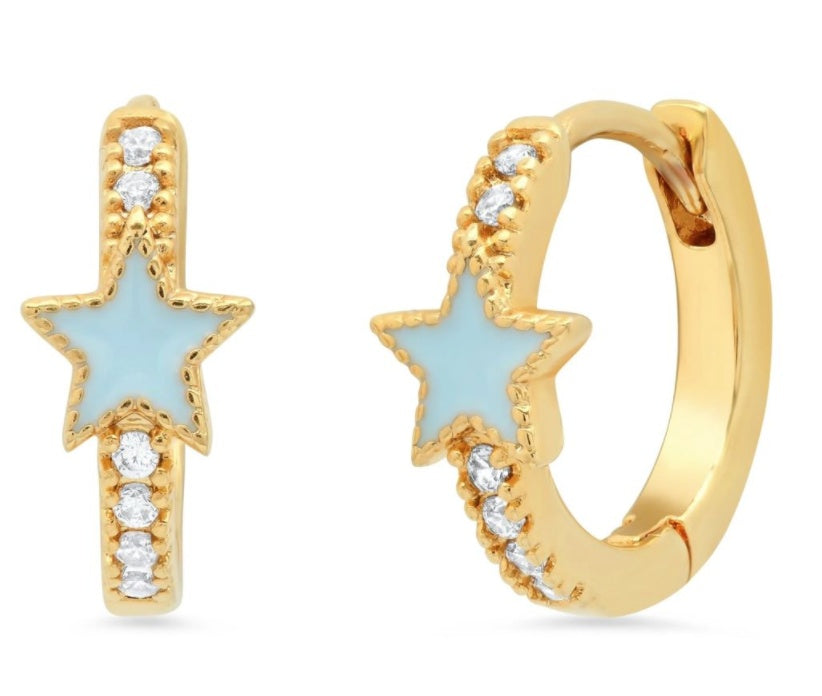 Shining Star Huggie Earrings