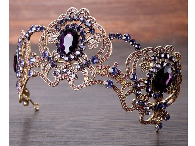 Amethyst Crystal Bridal Tiara