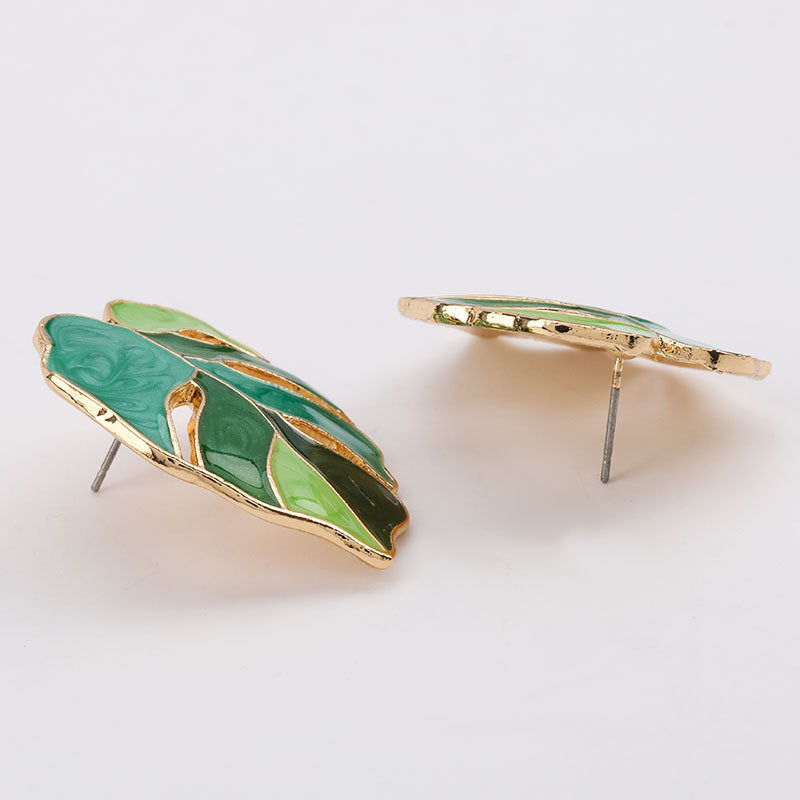 Hollow Leaf Statement Earrings