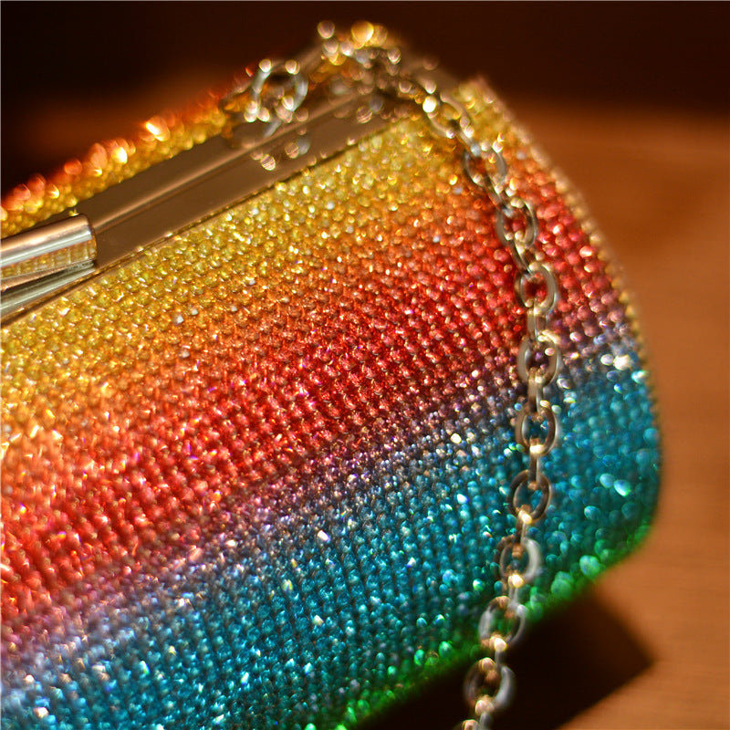 Rhinestone Rainbow Evening Bag