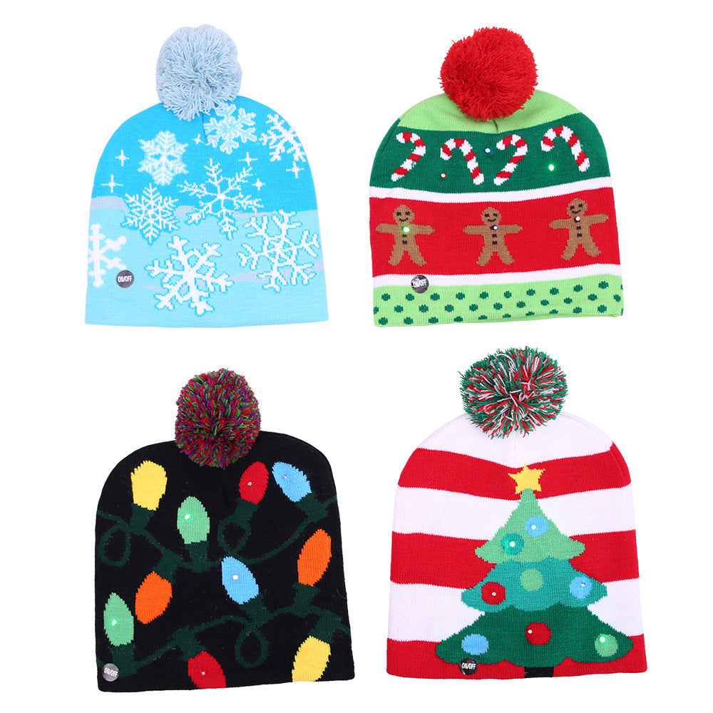 Ugly LED Light Knitted Christmas Hats