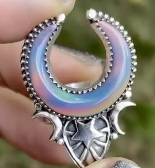 "Moonstar" - Silver-plated Alloy Ring