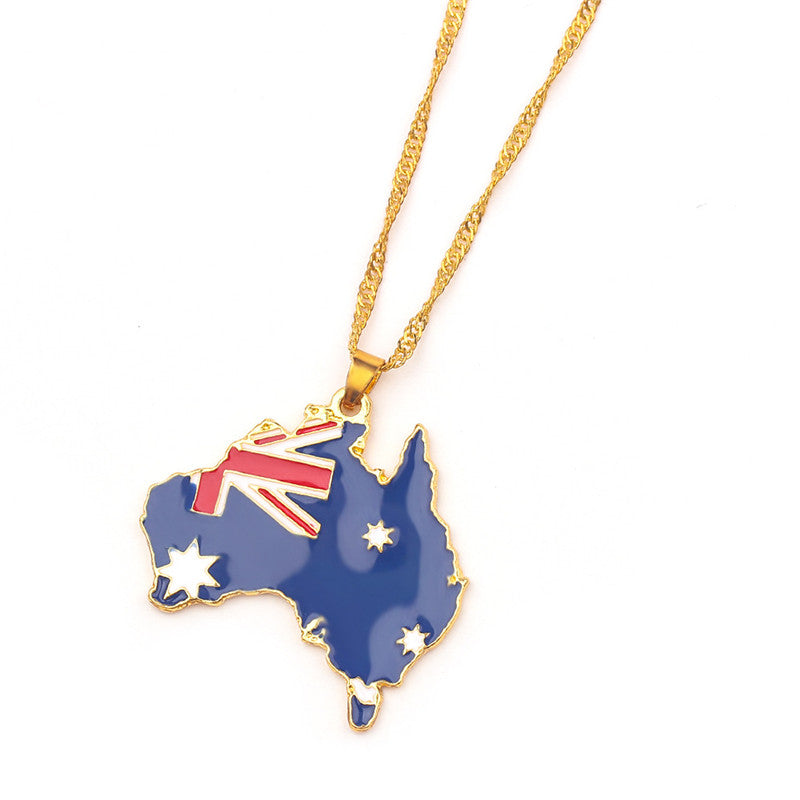 International Flag Pendant Necklace
