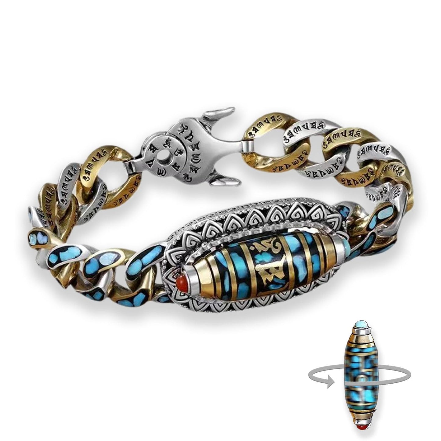 Retro Transfer Rotating Multicolored Bracelets