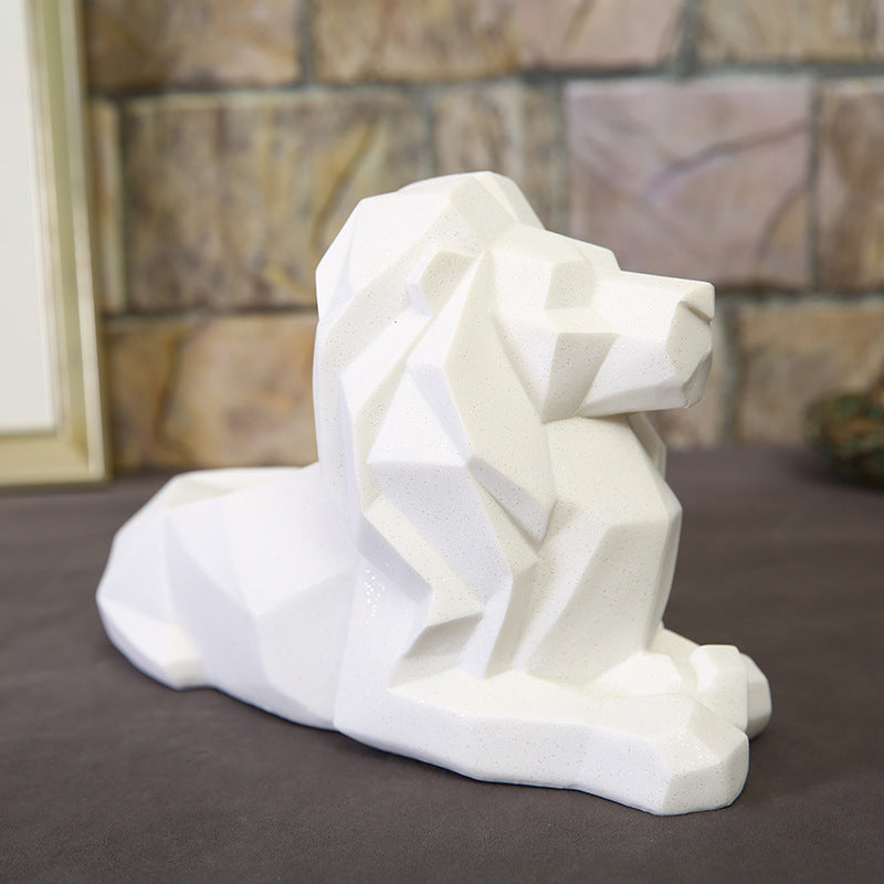 Sandstone Resin Lion Sculpture