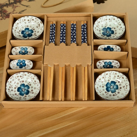 Ceramic Tableware Chopsticks Dish Gift Set