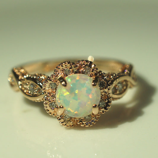 Vintage Gold Opal Ring