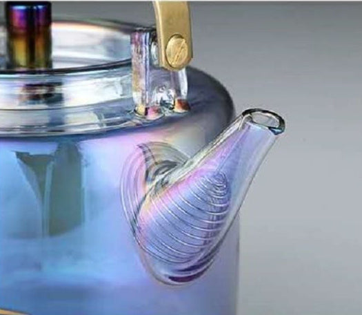 "I Dream of Tea" - Large Capacity Heat-resistant Glass Colorful Tea Kettle