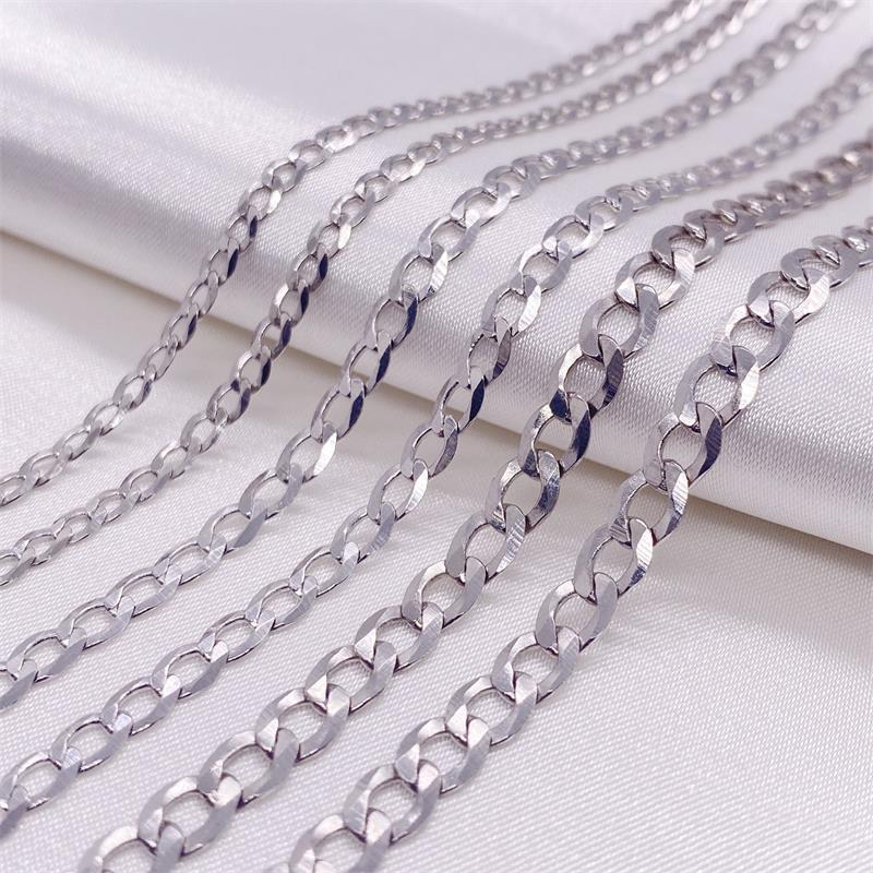 Sterling Silver Curb Collar Chain