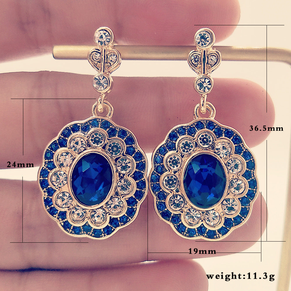 Vintage Sapphire Diamond Earrings