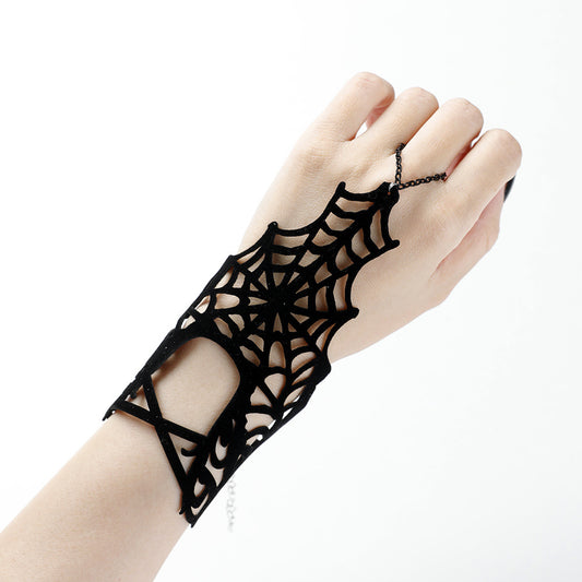 Dark Hollow Spider Web Finger Chain