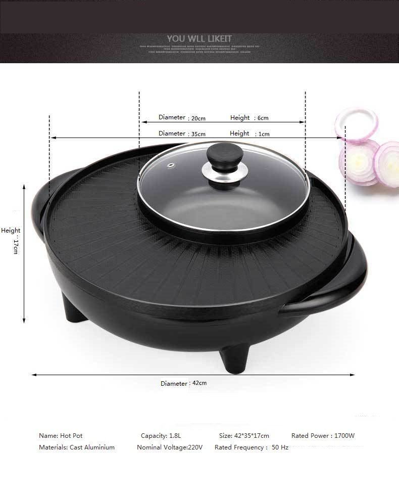 Multifunctional Electric Grill Pot