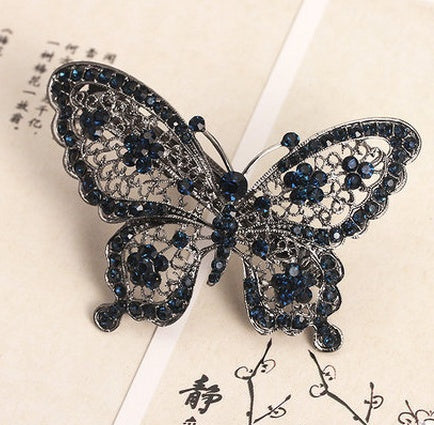 Rhinestone Butterfly Hair Clip