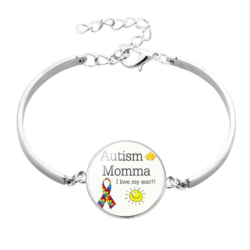Autism Puzzle Time Gem Bracelets