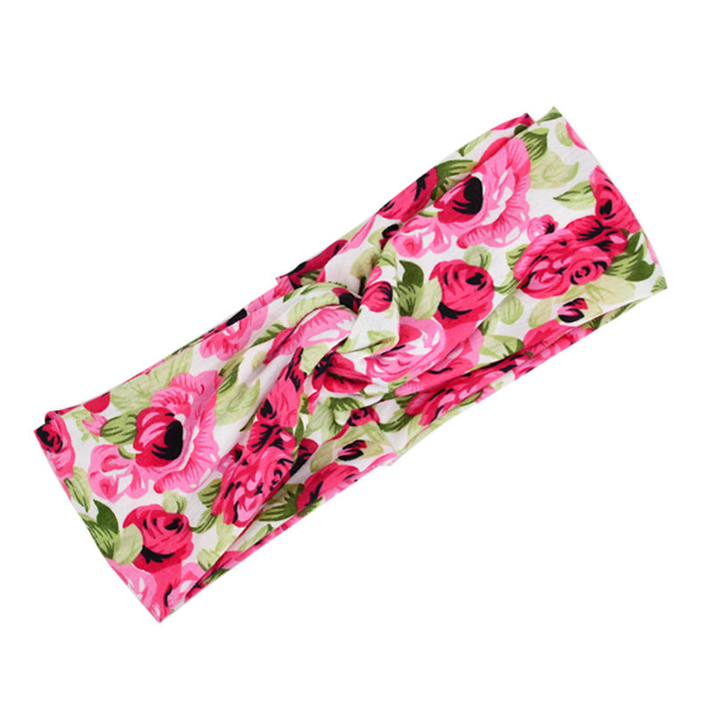 Floral Cross Headband
