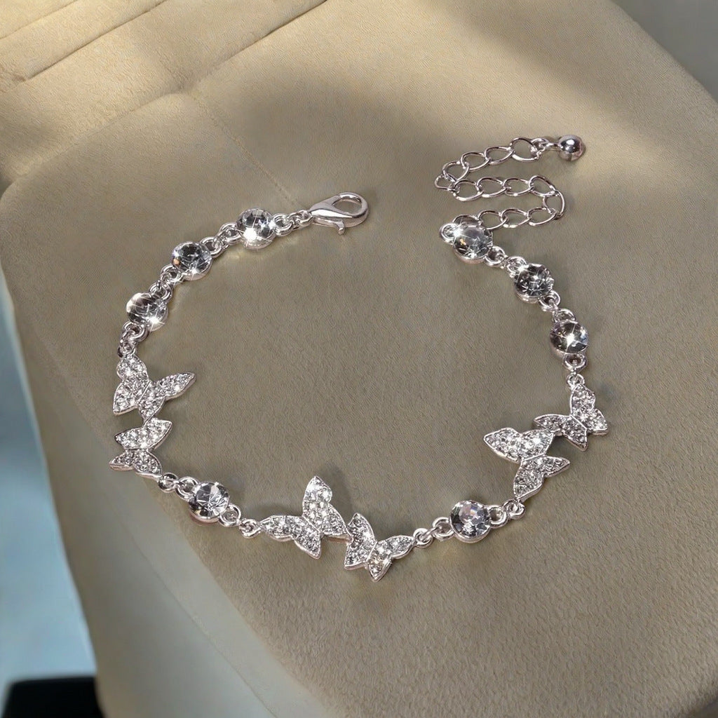 "Spread Your Wings" - Adjustable Zircon Butterfly Bracelet