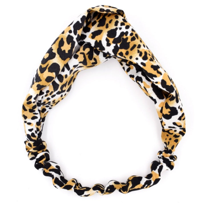 Leopard Print Cross Knotted Headband